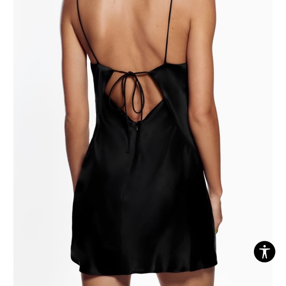 Zara satin effect dress - Picture 3 of 3